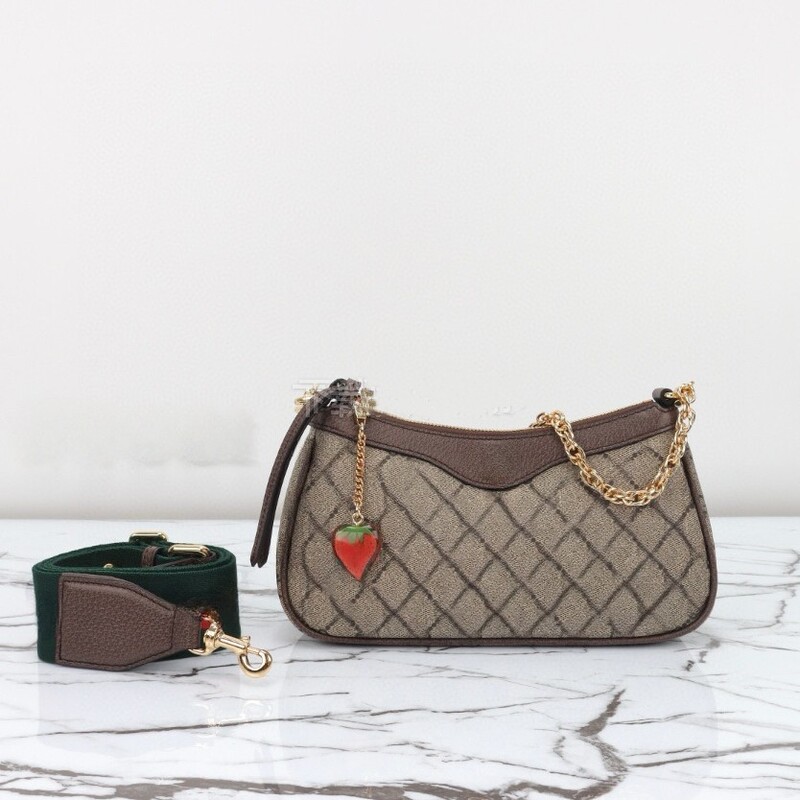 Women's Bag Gg Strawberry Underarm Bag Mahjong Bag Small Bag Mini Ophidia Canvas Pvc Crossbody Bag Chain Shoulder Bag Women's Bag Gg Strawberry Underarm Bag Mahjong Bag Small Bag Mini Ophidia Canvas Pvc Crossbody Bag Chain Shoulder Bag