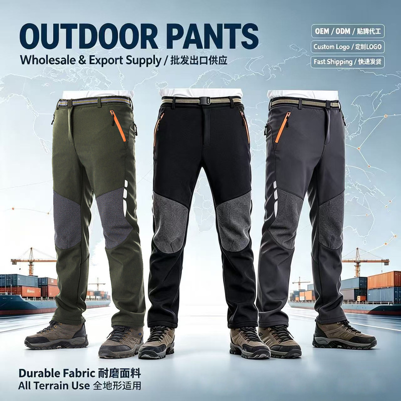 Outdoor Sports Softshell Fleece-Lined Ski and Mountaineering Pants, Same Style as Men's Thickened Autumn and Winter Large Size Pants Outdoor Sports Softshell Fleece-Lined Ski and Mountaineering Pants, Same Style as Men's Thickened Autumn and Winter Large Size Pants