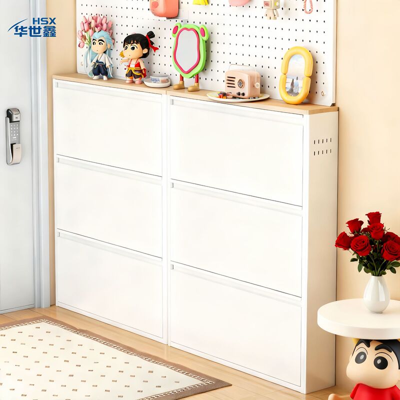 Ultra-Thin Steel Tipping Bucket Shoe Cabinet for Home Entrance Indoor Integrated Wall-Mounted Entrance Cabinet Large Capacity Dust-Proof Shoe Rack Ultra-Thin Steel Tipping Bucket Shoe Cabinet for Home Entrance Indoor Integrated Wall-Mounted Entrance Cabinet Large Capacity Dust-Proof Shoe Rack