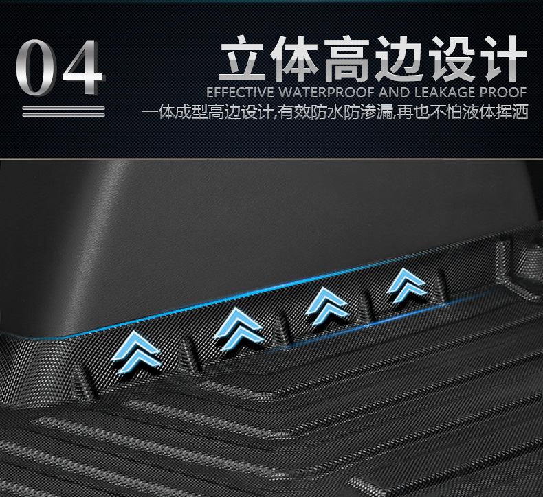 Suitable for 26-Year-Old Icaur Chery Icar V27 Floor Mats, Tpe Trunk Mat, Wear-Resistant Waterproof Backrest Mat, Carbon Fiber Pattern