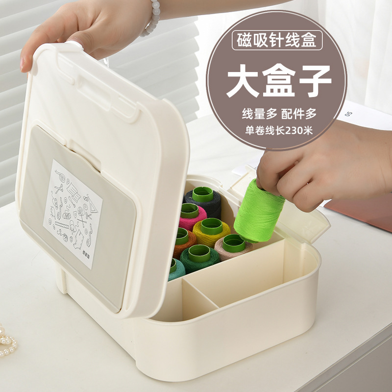 新型高品質家庭用裁縫箱セット実用ハイエンド大容量縫い物縫い補修神器裁縫寮|undefined