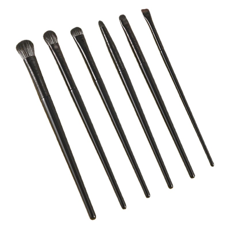 Cepillo de maquillaje de ojos Cangzhou cepillo de sombra de ojos de pelo suave 6 piezas traje maquillaje de ojos acostado silkworm Eyeliner Blade detalle de ojos tamaño pequeño