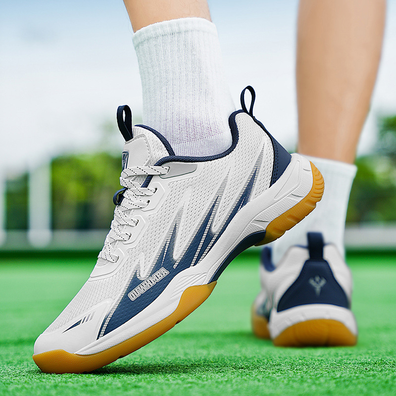 Nuevos zapatos de bádminton transfronterizos para parejas respirables y amortiguadores, tenis, voleibol, tenis de mesa, zapatos de entrenamiento deportivo