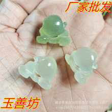 岫玉宝宝锁苹果玉石吊坠平安如意天然玉器挂件岫岩玉厂家批发礼品