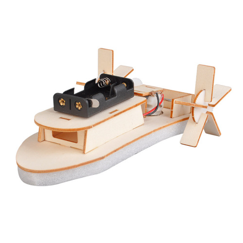 Amazon cross-border new children's 3D puzzle paddle steamer wooden puzzle toy wholesale