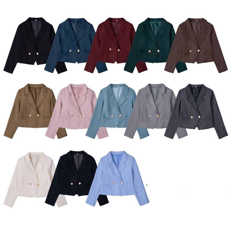 JK Uniform Suit Jacket Women's Pool and Too Black Suit Badge Autumn and Winter All-match College Style Professional Suit