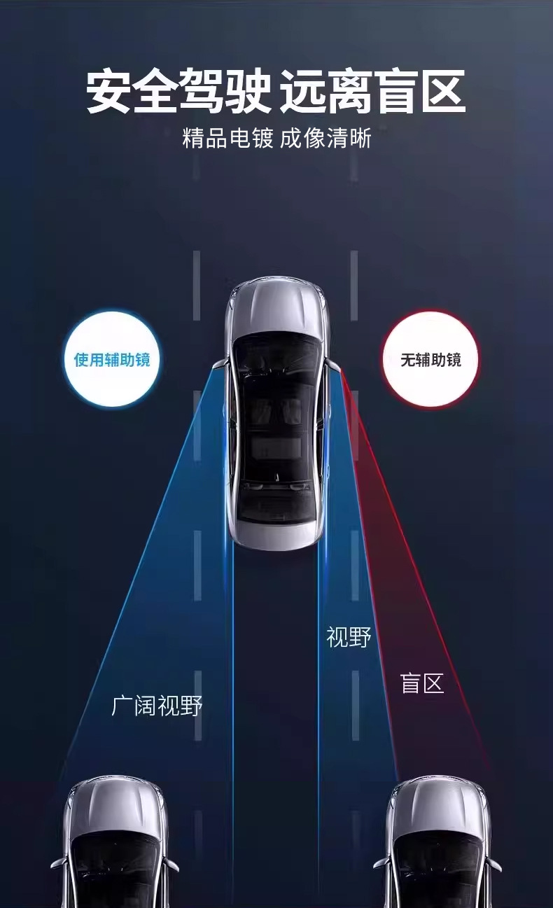 Rearview mirror blind spot mirror, auxiliary car gadget, reflective small mirror, rear tire car reversing mirror, blind spot gadget