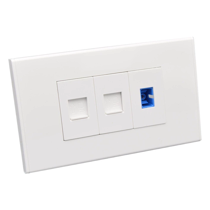 120-тип трехпозиционный Тип сеть двойника 6-типа с кабелем сети компьютера гигабита панели стекловолокна 2-битным плюс гнездо стекловолокна СК широкополосное