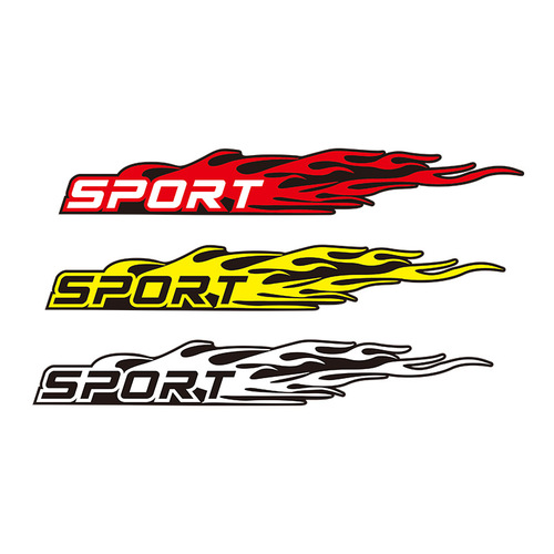 Car stickers to cover scratches, creative and personalized car body latte sports flame car stickers bumper scratch decorative stickers