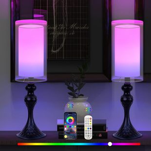 Amazon Export New Bedroom Multi-Functional Smart Led Table Lamp Bedside Table Lamp App Control Timer Atmosphere