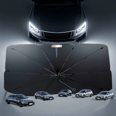 New black gold car sunshade front windshield titanium sunscreen heat insulation sunshade car sunshade supplies