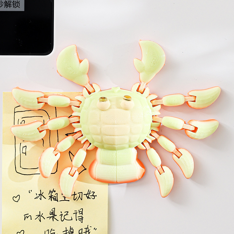 跨境热销3D打印冰箱贴创意海洋动物摆件关节可活动玩具礼物装饰品|undefined