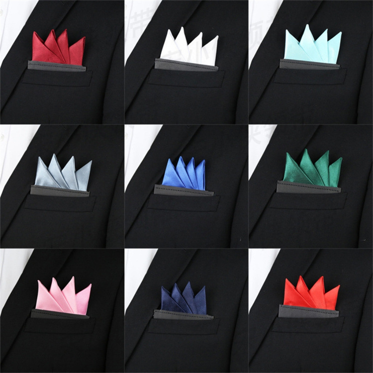 Men's Formal Business Suit Flap Pocket Pants Square Suit Wedding British Korean Style Straight-In Square Scarf Handkerchief Fold-Free Chest Scarf Men's Formal Business Suit Flap Pocket Pants Square Suit Wedding British Korean Style Straight-In Square Scarf Handkerchief Fold-Free Chest Scarf