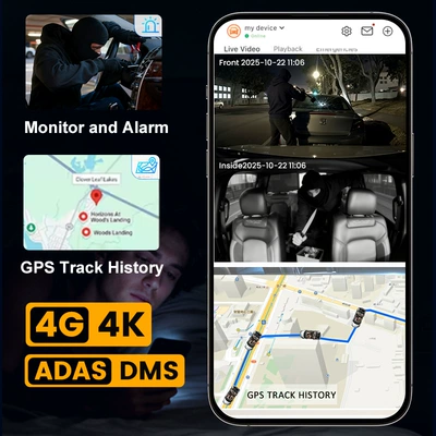 Cross-border 4G dashcam with four Driving recorder