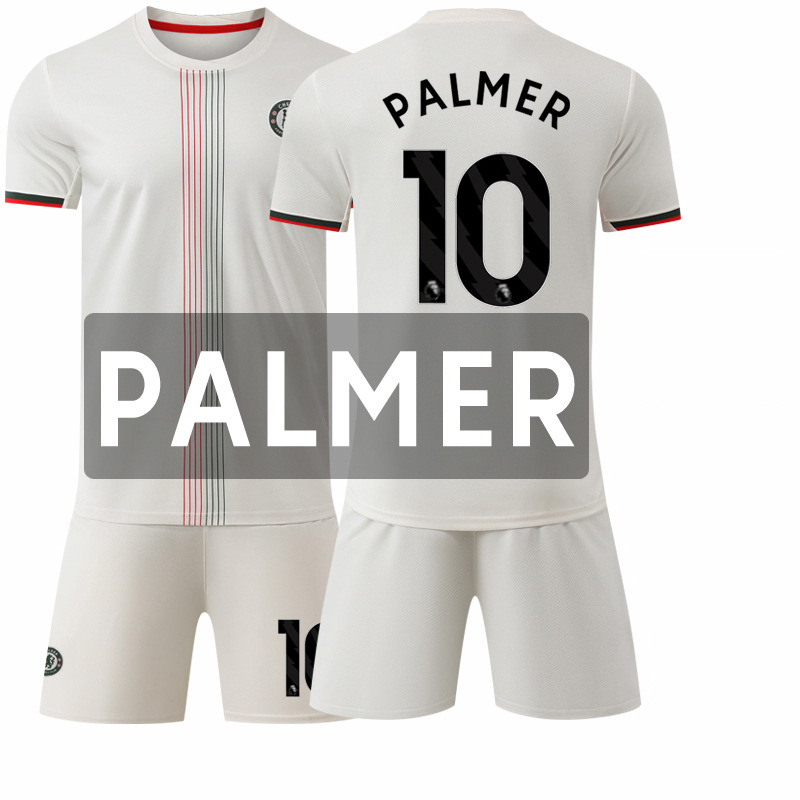 Camiseta de Fútbol de Chelsea 2526, Visitante, 17 Gana Chau, Club Chelsea, Número 10 Palmer, Camiseta de Fútbol Gana Chau
