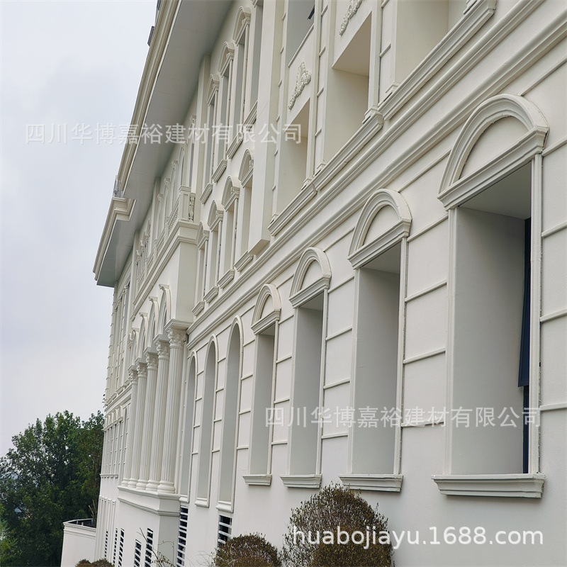 婚礼堂宴会厅庄园城堡酒店农家乐外墙改造eps线条grc构件雕花柱子