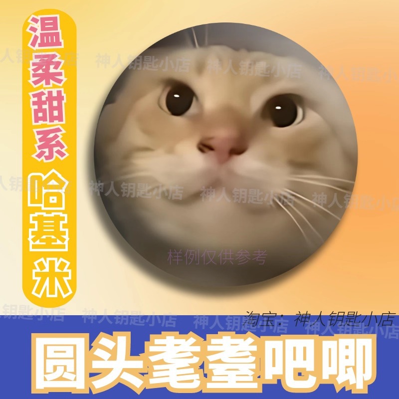 爱猫TV叮咚鸡哈基米猫爹甜系治愈圆头耄耋薯片吧唧谷子耄耋蜘蛛-阿里巴巴