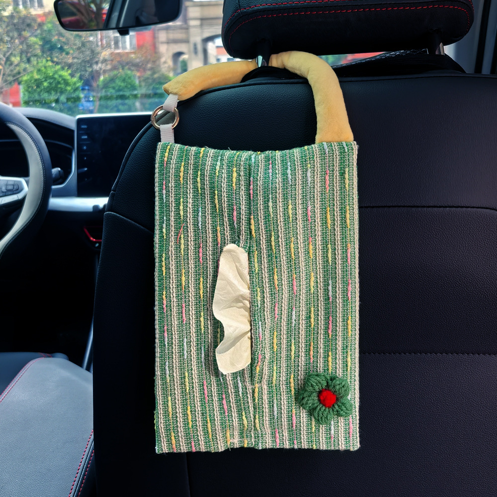 Creativa pequeña tela de viento fragante cargada servilletas caja de servilletas para automóviles colgantes caja de servilletas ajustable servilletas image 8