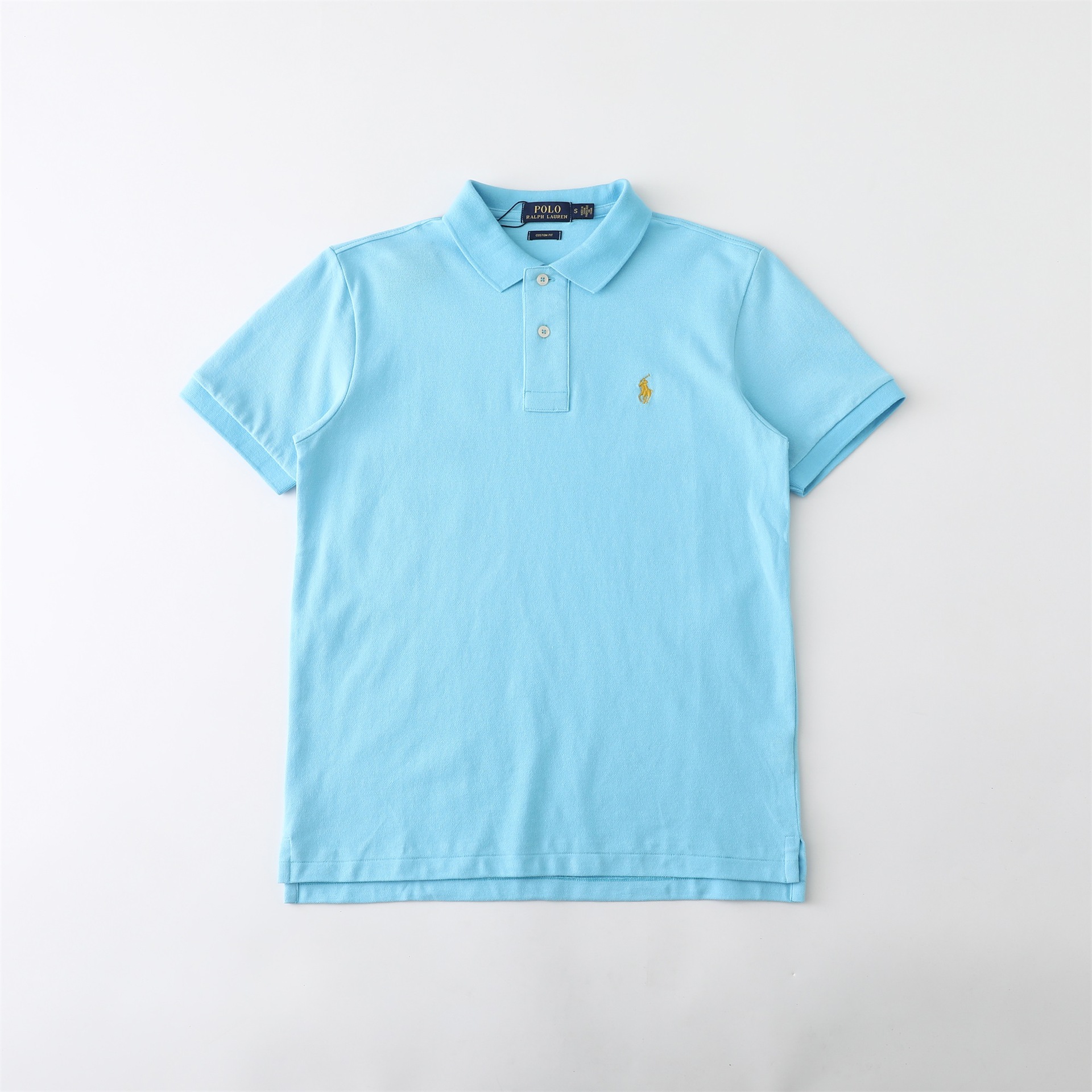 国境を越えた外国貿易供給ラフ RL 通勤カジュアル無地メンズ夏ポニーロゴ刺繍半袖ポロシャツ