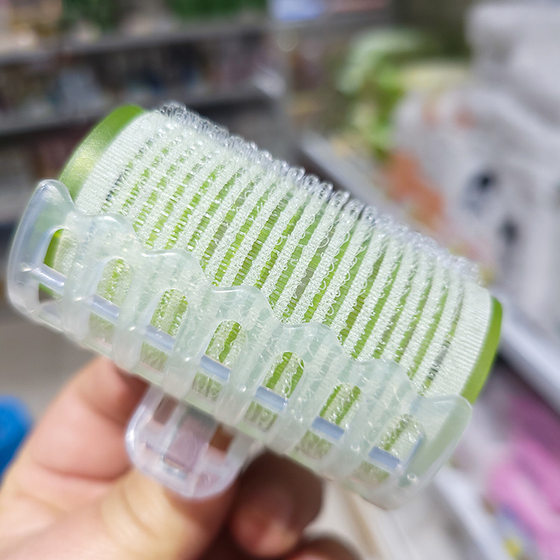 Green Air Bangs Curling Roller Plastic Hair Roller Elastant Clip Self-adhesive Hair Roller Lazy Eight-character Bangs
