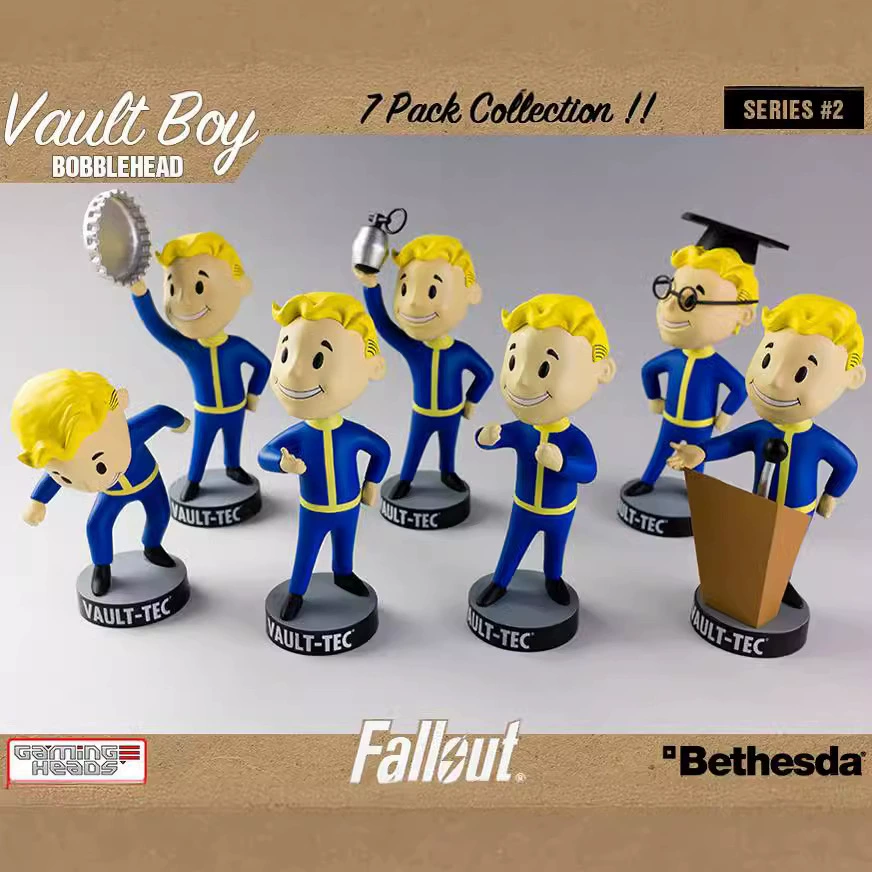 Радиация 4 Радио boy Fallout Q Edition 1 поколения 7 Шейк Хэд Vault Boy Коробка кукла
