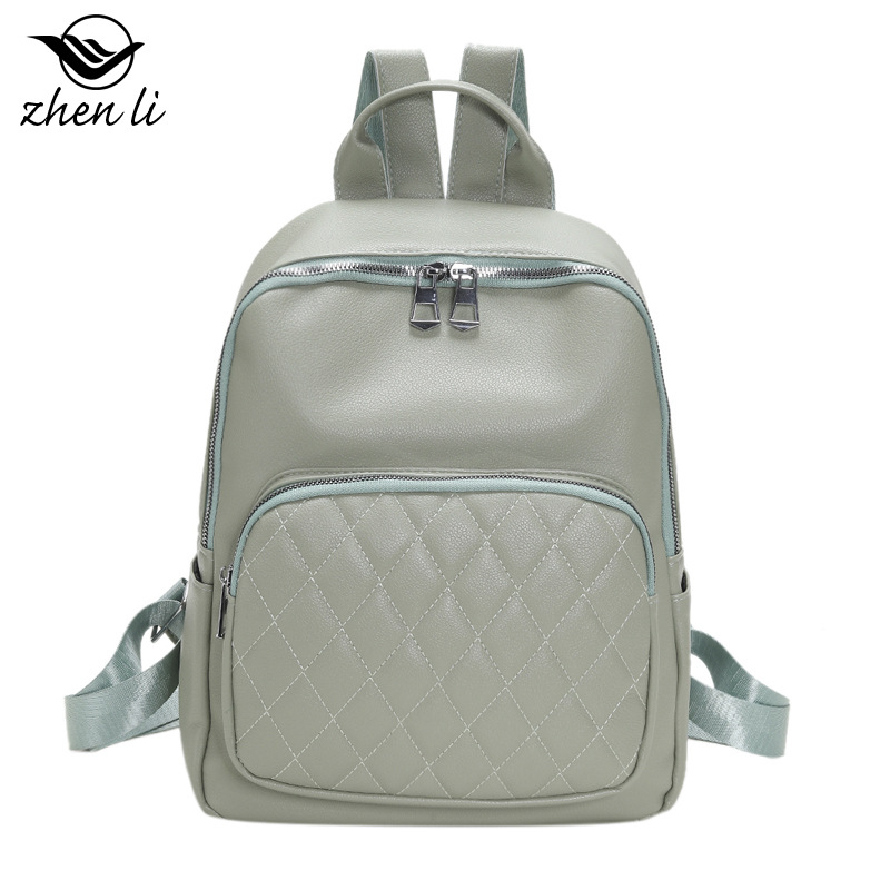 Find PU Lingge Embroidered Thread Instagram Backpack Women's Leisure Large Capacity Travel Bag_voghion.com