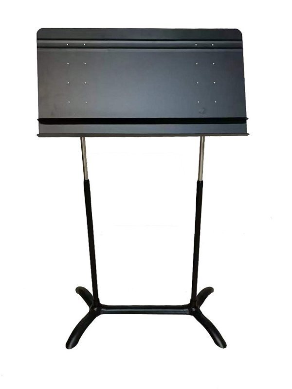 Aluminum Plate Hydraulic Rod Double-Slot Adjustable Performance Conductor's Podium Music Stand Stretchable Sit-Stand Stand for Performance