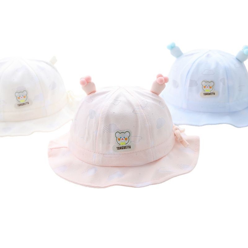Sombreros para bebés primavera y otoño delgados lindos bebés sombreros solares para hombres y mujeres sombreros pescadores recién nacidos sombreros de verano
