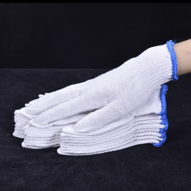 十针A级灯罩棉400g 450g 500g蓝边线手套 600g白边加密纱手套耐磨