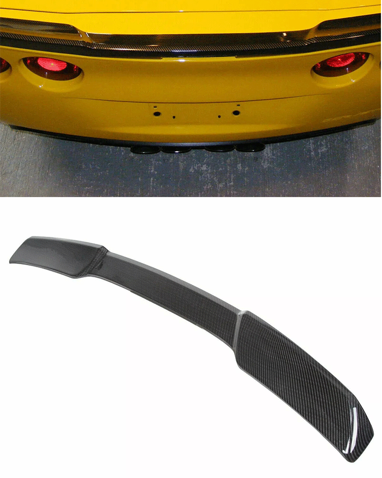 Suitable for 2005-2013 Corvette C6 rear spoiler non-perforated decorative fixed wing