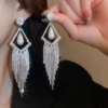 Shiny earrings, style