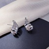 Fashionable glossy earrings, small design advanced spiral, European style, high-quality style, wholesale
