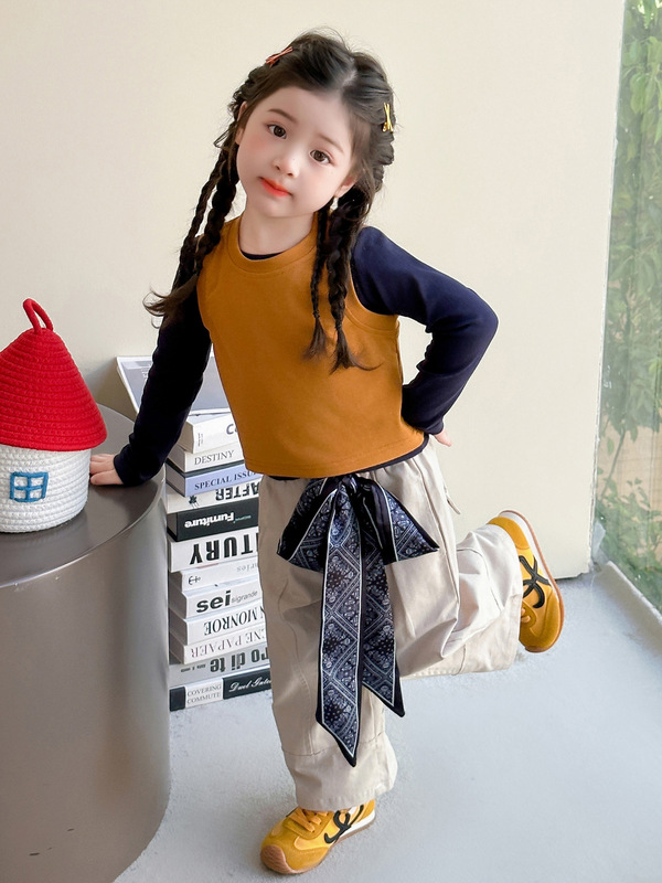 女童春秋款时髦卫衣三件套2025新款小女孩洋气秋装宝宝韩系套装潮|undefined