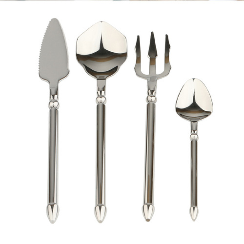 European style 304 stainless steel steak knife Western food cutlery ins thickened commercial set knife dessert spoon