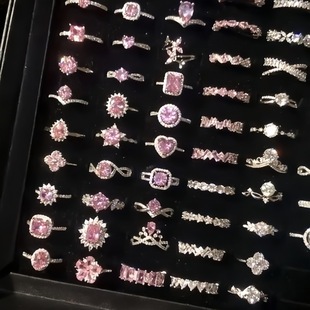 South Korea Zircon Diamond Ring Women's 925 Sterling Silver Spring and Summer Niche Light Luxury High-end Finger Ring Open Finger Ring Wholesale