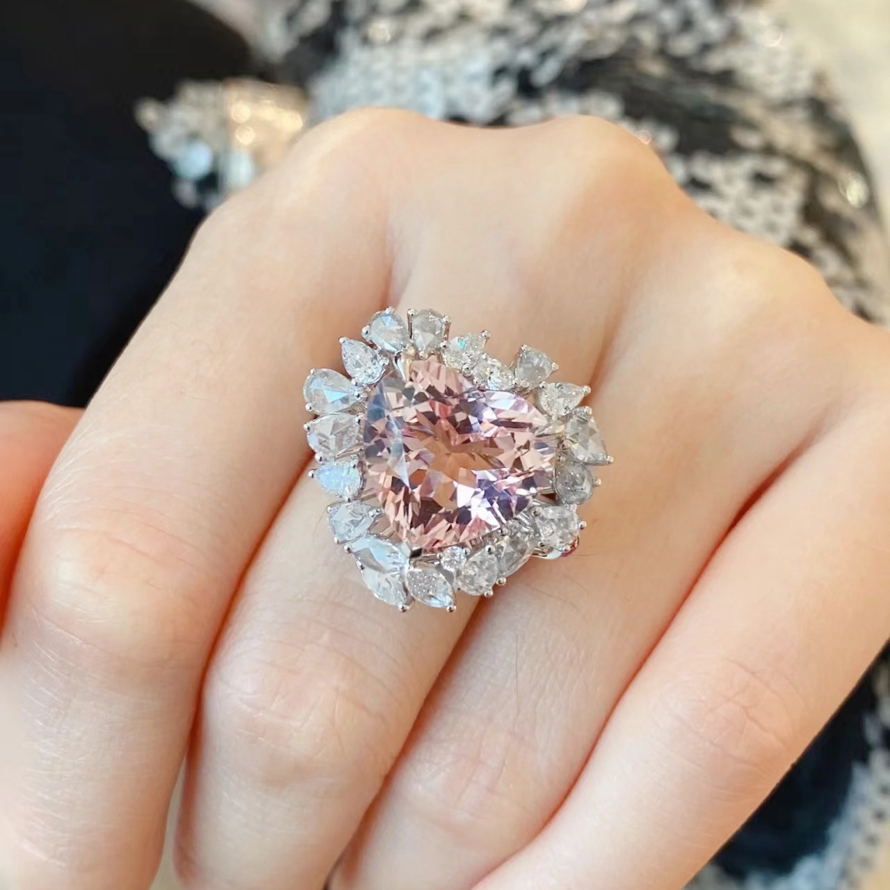 Sweet Heart Shape Copper Open Ring Plating Artificial Gemstones Copper Rings