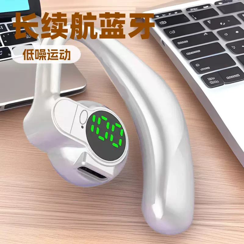 可旋转左右可戴蓝牙耳机挂耳式手机带数字显示电竞低延迟蓝牙5.3
