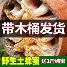 野生蜂巢蜜古树洞百花蜜封盖农家土蜂蜜蜂窝蜜悬崖蜂蜜500g嚼着吃