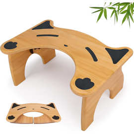 竹制浴室凳儿童马桶垫脚凳折叠防滑增高便凳踏板卫生间实木脚踩凳