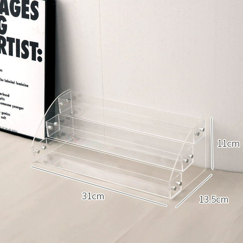 Desktop small card storage box large capacity transparent layered shelf 唧 唧