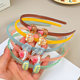 Super Cute Children's Jelly Color Acrylic Hair Hoop Cartoon Animal Shattered Hair Clip with Teeth Anti-slip Pressure Hair Hoop Hair Accessories