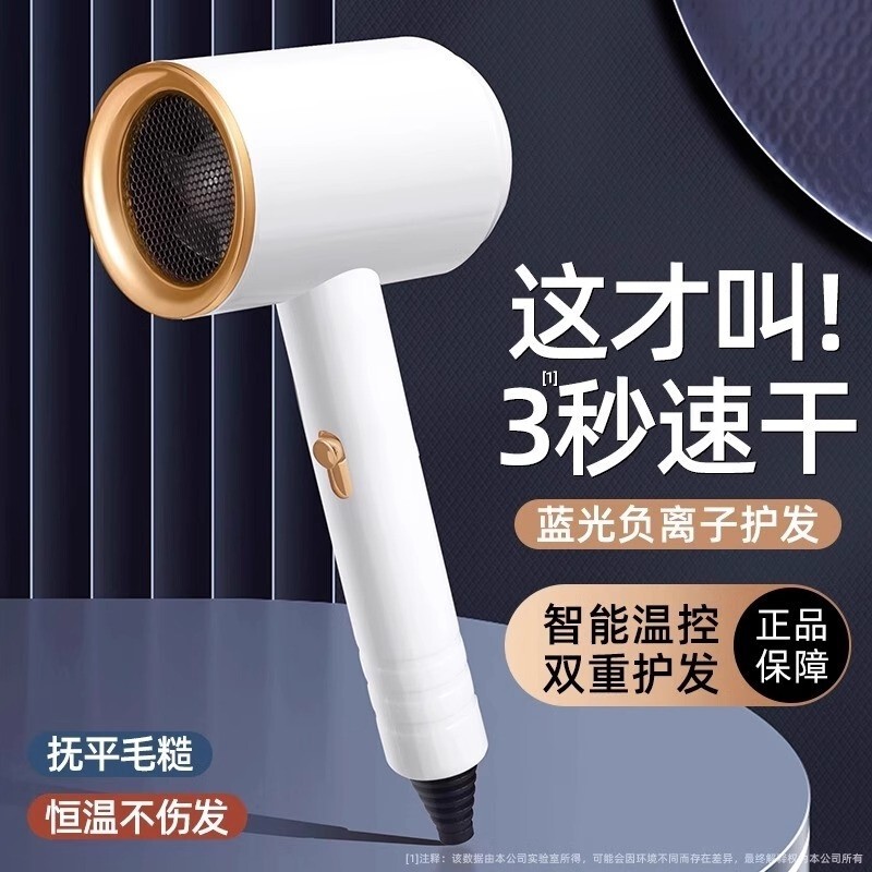 Hair Dryer for Home Use, High-Speed, High-Power, Moisturizing, Negative Ion Hair Care, Student Dormitory, Men's and Women's Special Thermostatic Hair Dryer