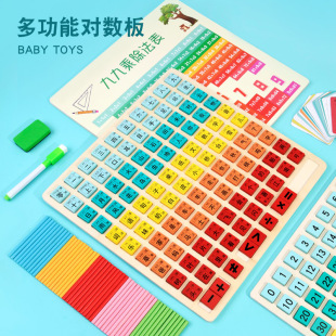 蒙氏百数板木制1到100数字板小学一年级数学益智玩具儿童早教积木-阿里巴巴
