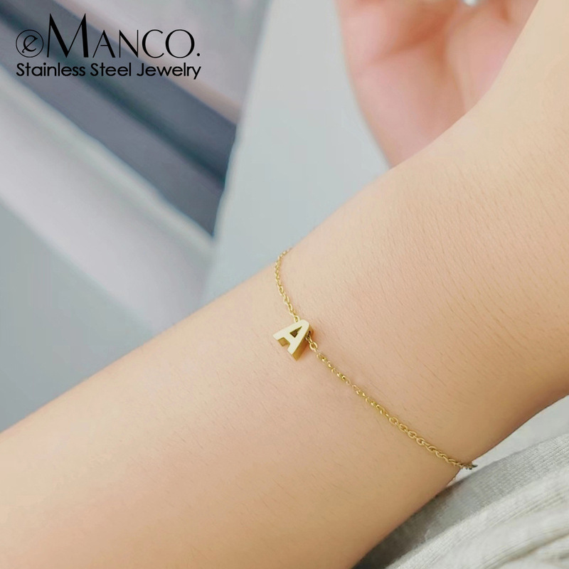 26-Letter DIY Bracelet for Women, Non-Fading, Fashionable Hand Jewelry, Niche Personalized Stainless Steel Name Jewelry, Thin Chain for Students 26-Letter DIY Bracelet for Women, Non-Fading, Fashionable Hand Jewelry, Niche Personalized Stainless Steel Name Jewelry, Thin Chain for Students