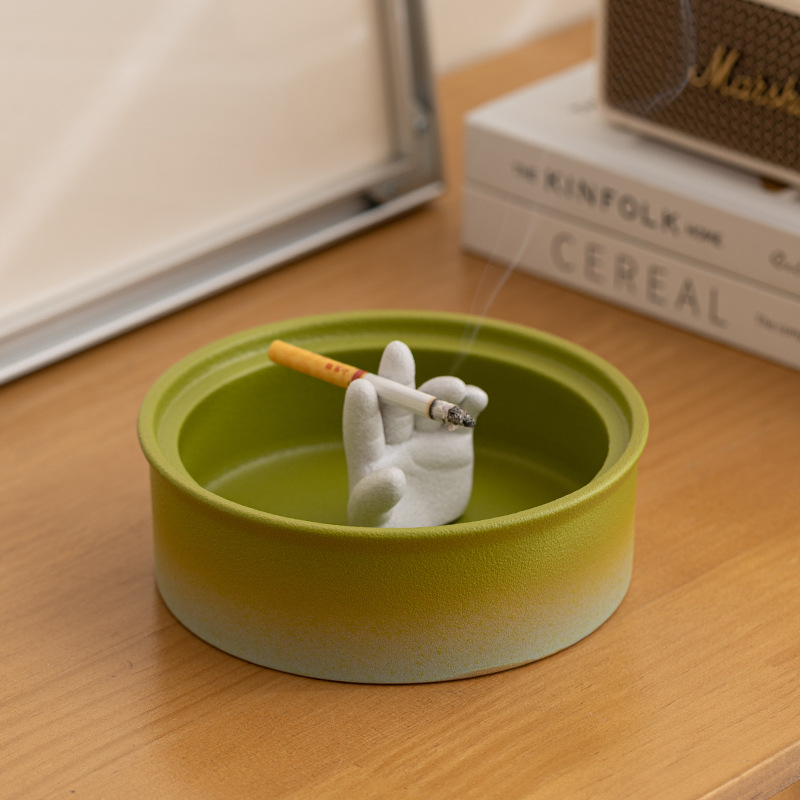 세라믹 그라디언트 더 나은 가정 재떨이 안티 플라이 애쉬 트렌드 오피스 장식 다도 액세서리