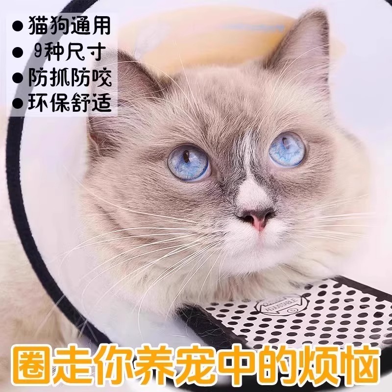 エリザベス猫サークル猫犬猫首輪ペット犬ヘッドギア滅菌抗舐め抗スクラッチ抗咬傷抗脱毛首輪|undefined