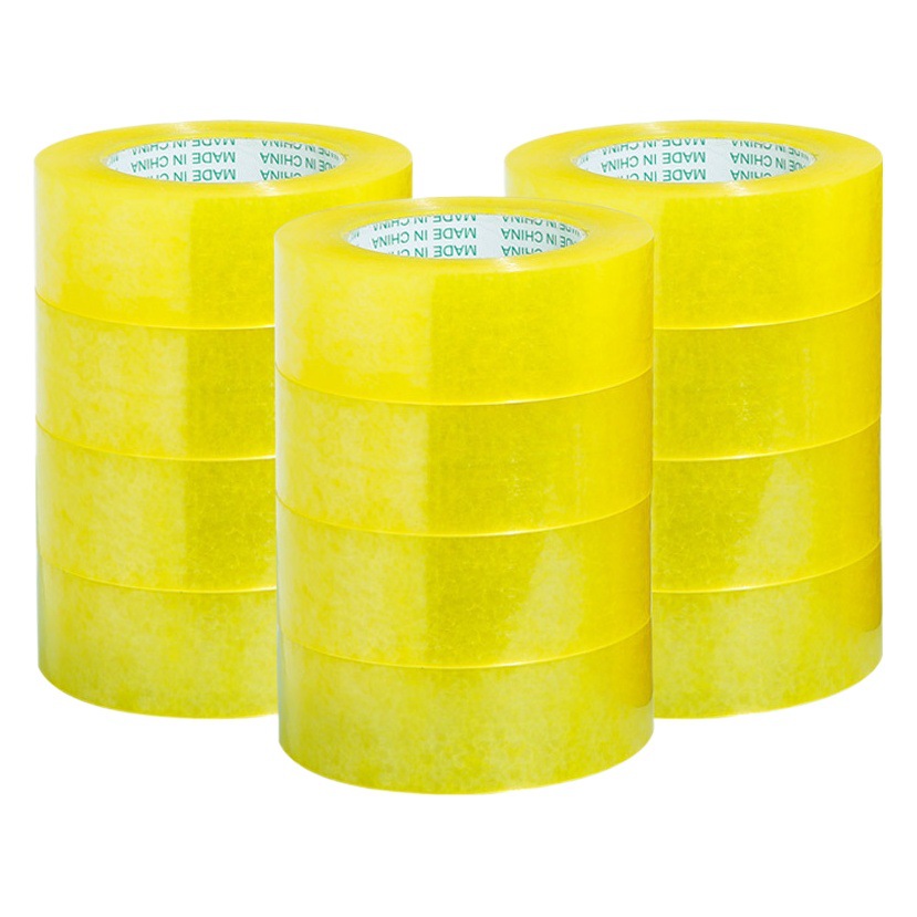 Transparent sealing packing tape express sealing tape beige high adhesive tape paper large roll packaging tape wholesale