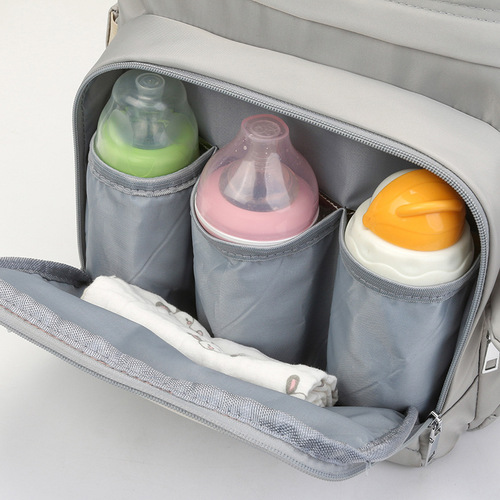 Mommy Bag Cross-border New Model Lightweight with Self-contained Diaper Pad Dual Shoulder Bag Waterproof Large Capacity Outing Backpack for Moms