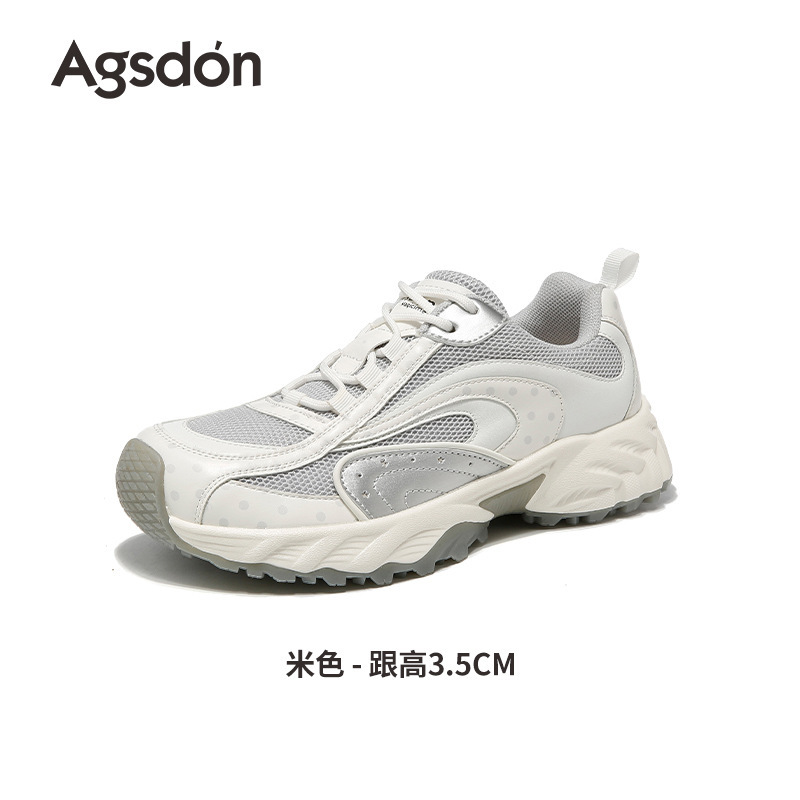 奥古狮登老爹鞋女2025新款秋季厚底休闲跑步鞋时尚轻便小白运动鞋|undefined