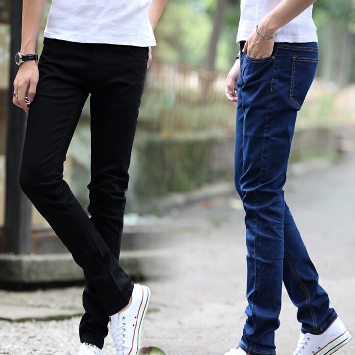 Summer new jeans men's pants men's Korean tide youth casual slim stretch cheap leggings wholesale Summer new jeans men's pants men's Korean tide youth casual slim stretch cheap leggings wholesale